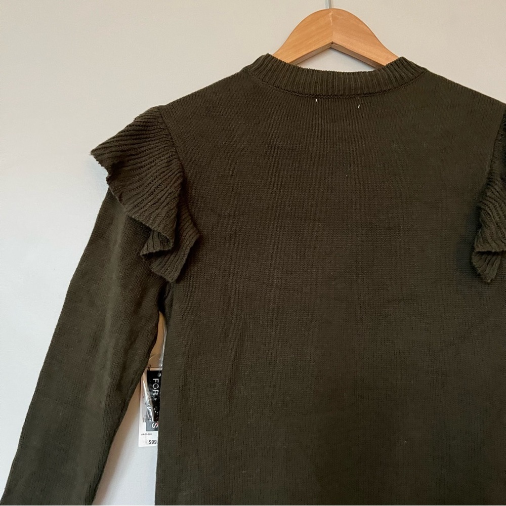Ruffled Cable-Knit Sweater Dress - Picture 7 of 9